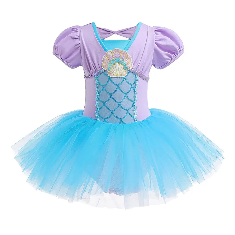Girls Ballet Dance Skirt 2025 Summer Light Blue Tulle - Image 7