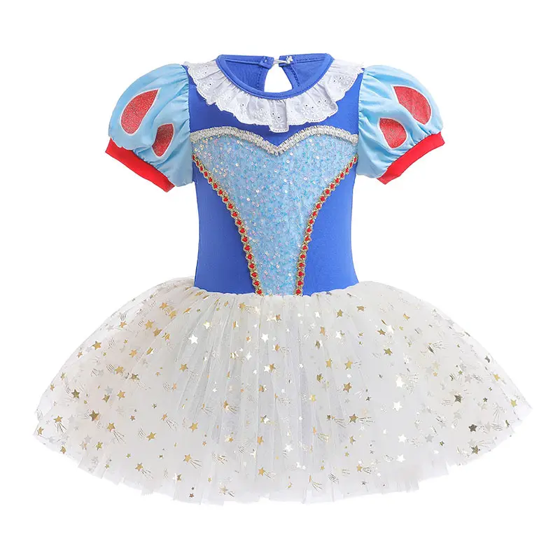 Girls Ballet Dance Skirt 2025 Summer Light Blue Tulle - Image 9