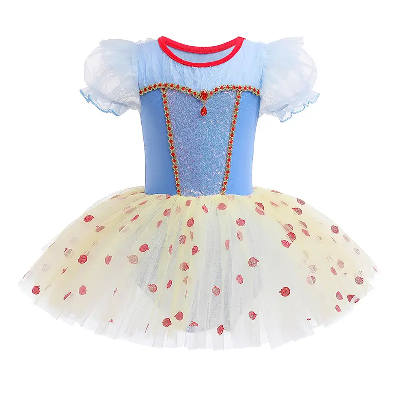 Girls Ballet Dance Skirt 2025 Summer Light Blue Tulle - Image 11