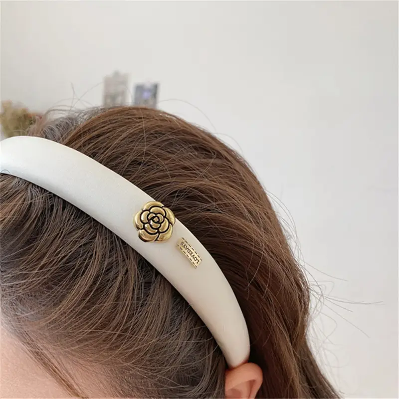 White Gold Cross Hair Band for Women's Fashion - Image 6