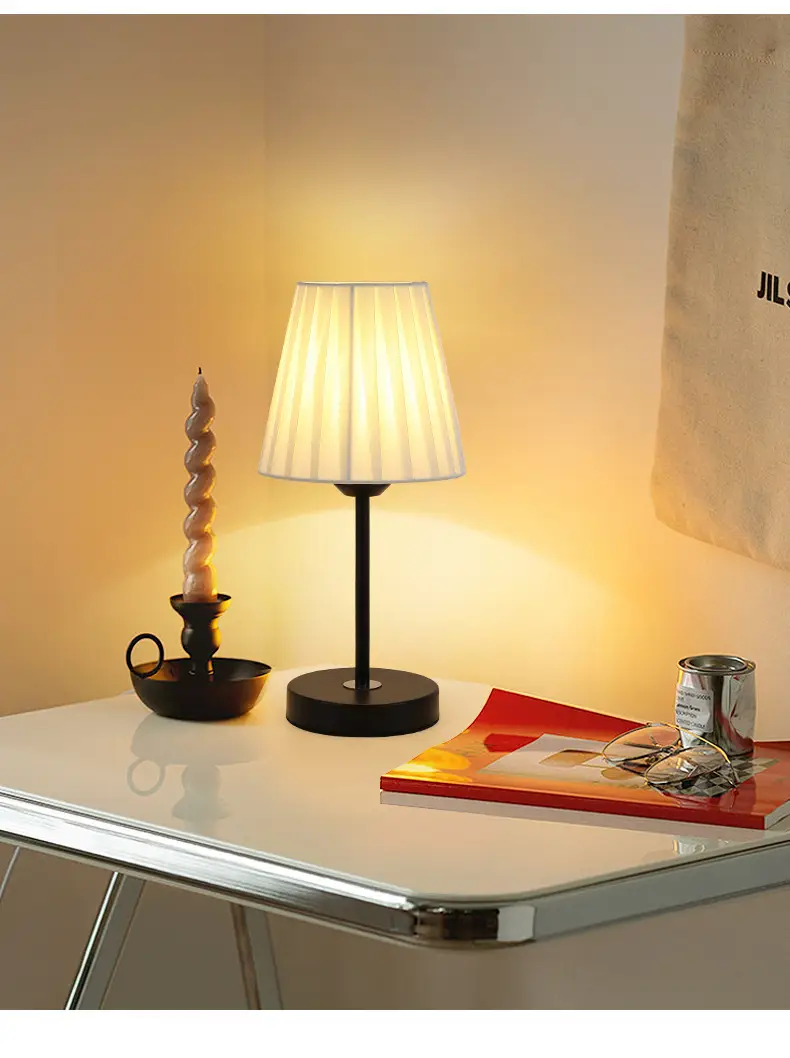Nordic Pleated LED Table Lamp for Bedroom — feature 14