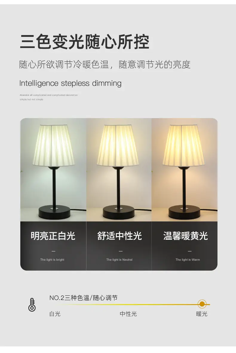 Nordic Pleated LED Table Lamp for Bedroom — feature 7