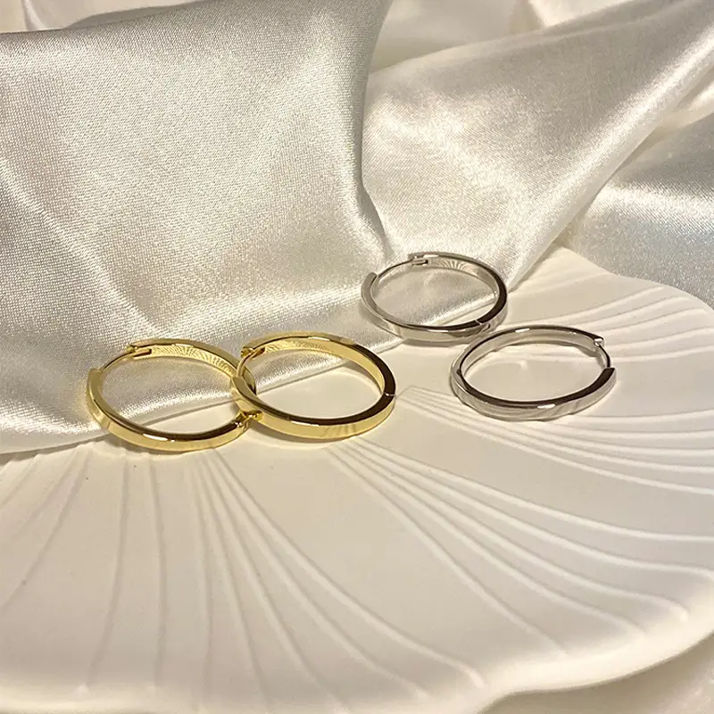 French Hoop Earrings for Women 2024 New Trendy