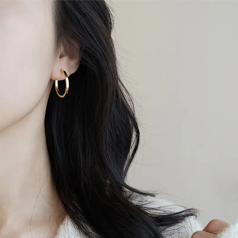 French Hoop Earrings for Women 2024 New Trendy