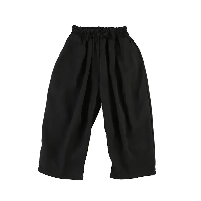 Black Hip Hop Performance Shirt for Boys Girls
