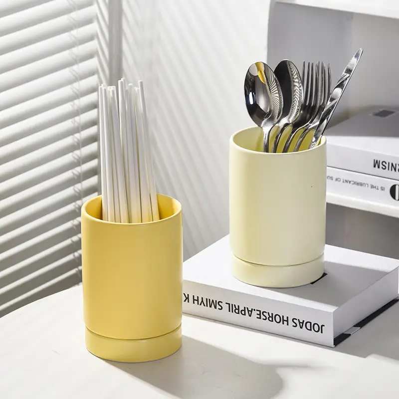Japanese Ceramic Matte Chopstick Barrel Storage Cage — feature 2