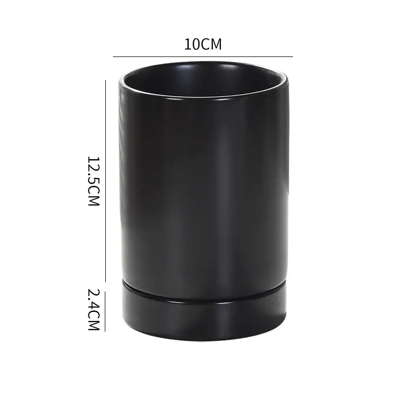 Japanese Ceramic Matte Chopstick Barrel Storage Cage - Image 2