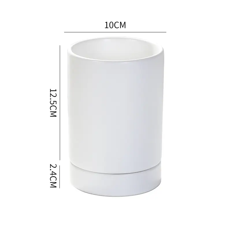 Japanese Ceramic Matte Chopstick Barrel Storage Cage - Image 3