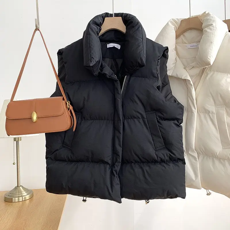 Women Cotton K-Style Vest Brown 2024 Winter - Image 2