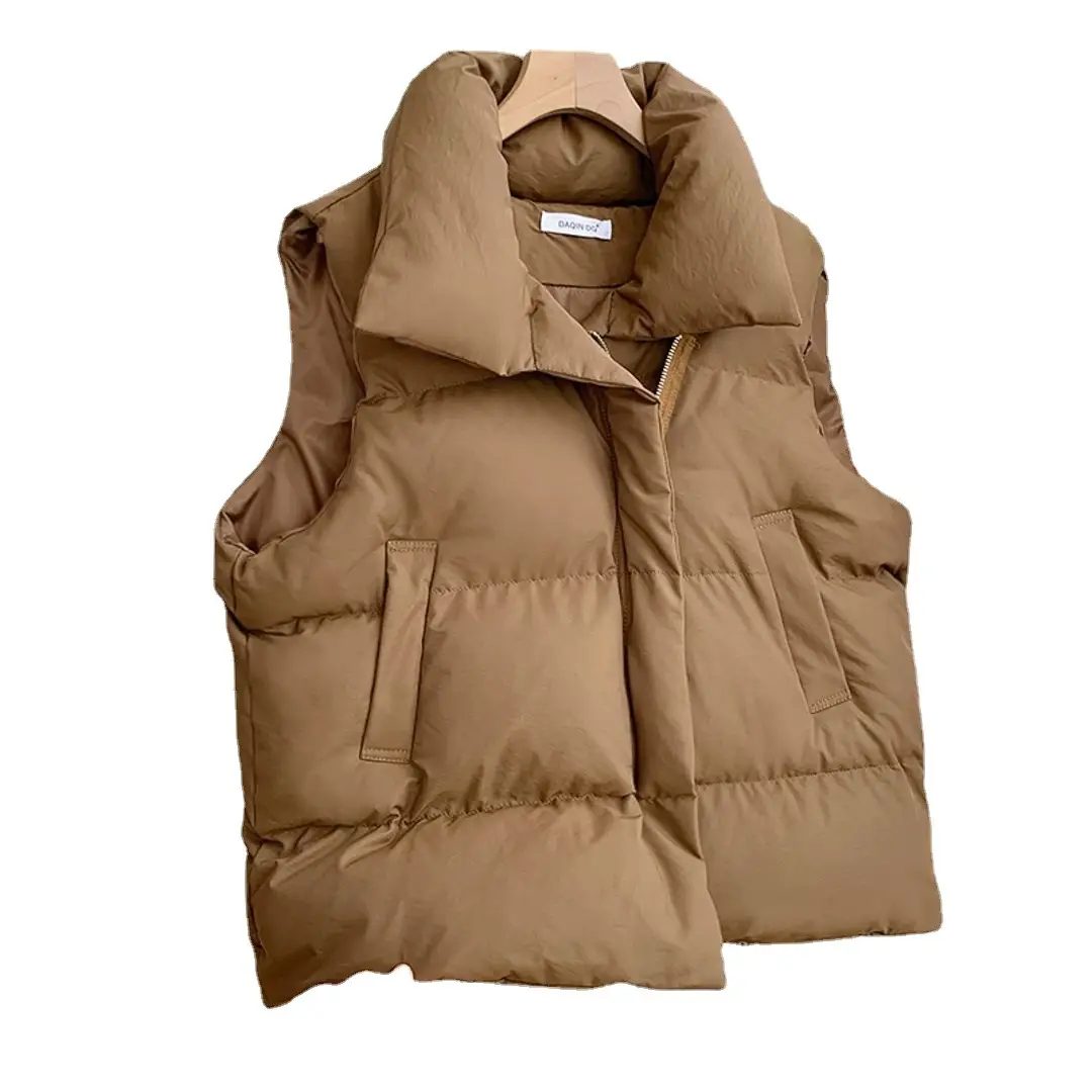 Women Cotton K-Style Vest Brown 2024 Winter - Image 6