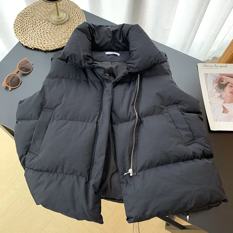 Women Cotton K-Style Vest Brown 2024 Winter — feature 7