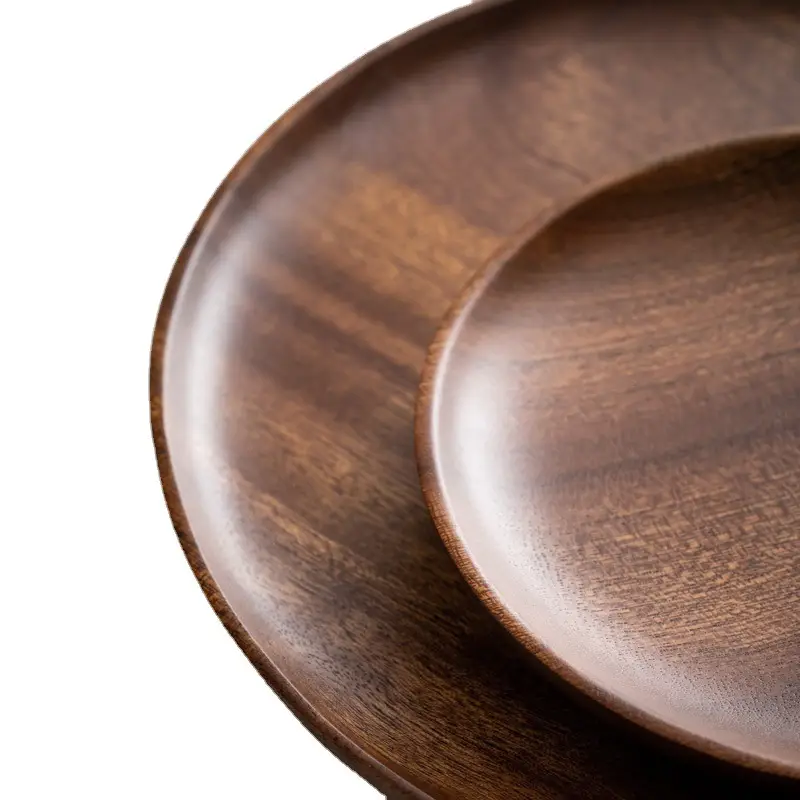 One-piece delivery solid wood ebony disc plate - Image 10