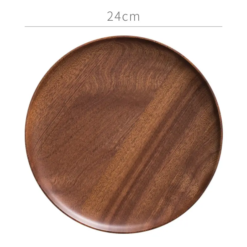 One-piece delivery solid wood ebony disc plate - Image 5