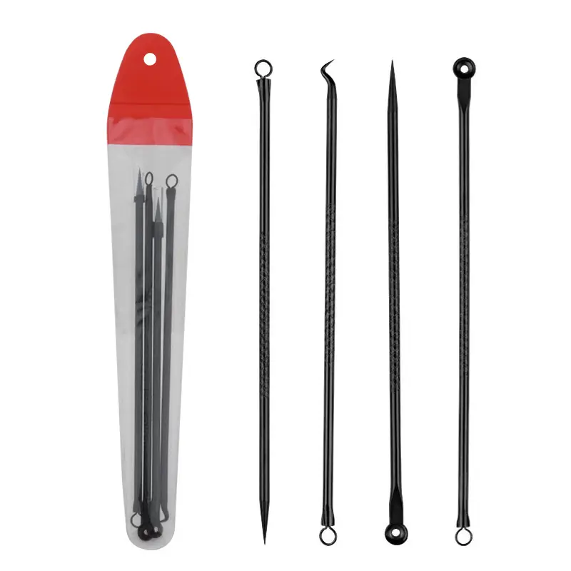 Stainless Steel Acne Needle Set 4-Piece Rose Gold