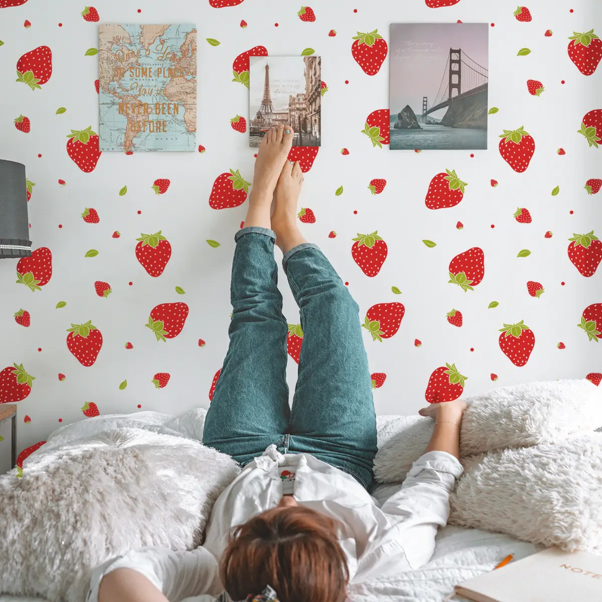Strawberry Wall Sticker 1.0m Self-Adhesive Decor - Image 3