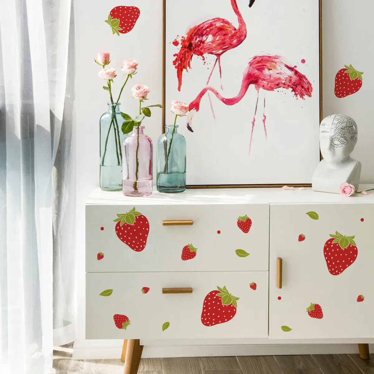 Strawberry Wall Sticker 1.0m Self-Adhesive Decor - Image 4