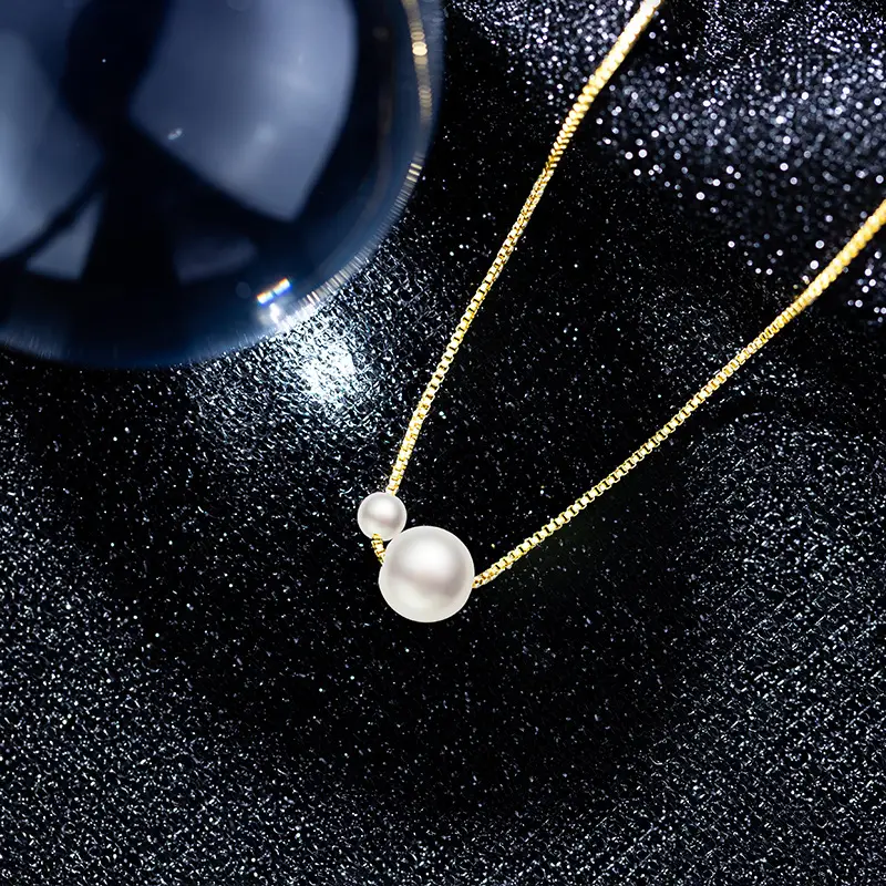 Imitation Pearl Necklace for Women Gold Chain - Image 5
