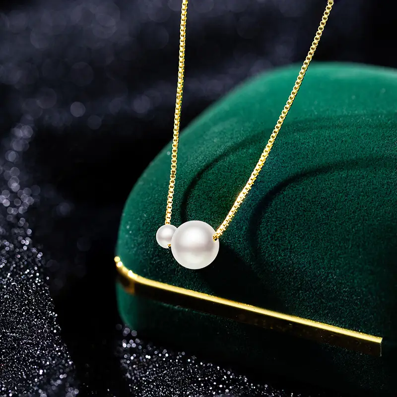Imitation Pearl Necklace for Women Gold Chain - Image 6