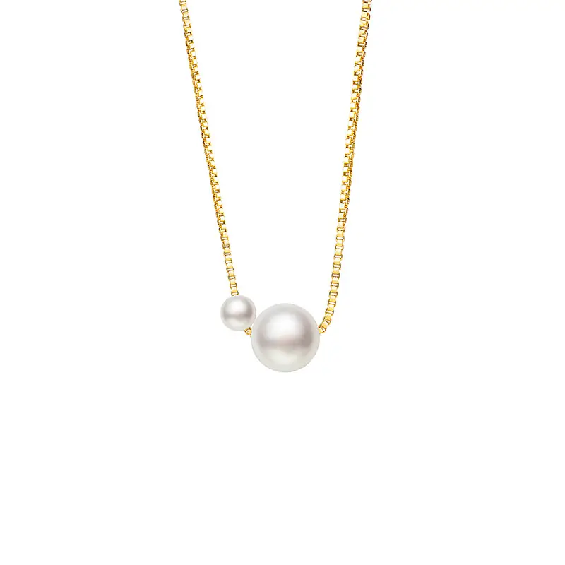 Imitation Pearl Necklace for Women Gold Chain - Image 2