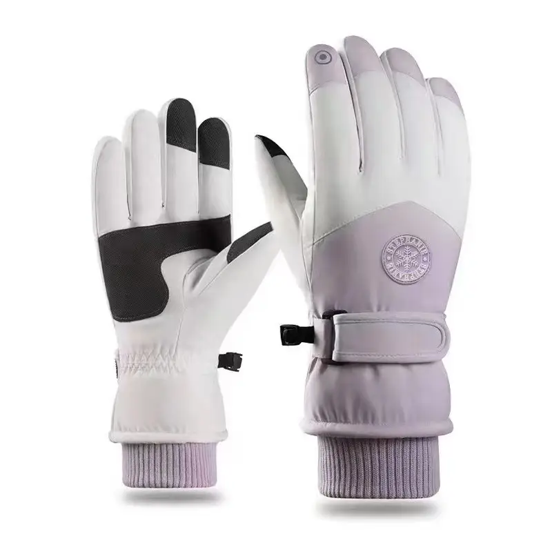 Winter Touch Screen Ski Gloves Black Velvet Thickened Anti-Slip - Image 9