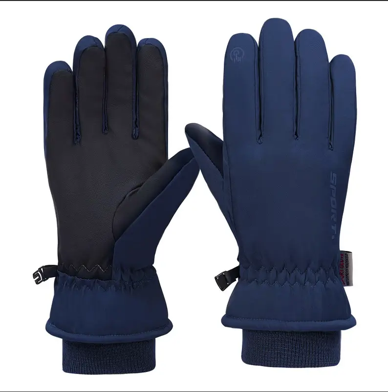 Winter Touch Screen Ski Gloves Black Velvet Thickened Anti-Slip - Image 10