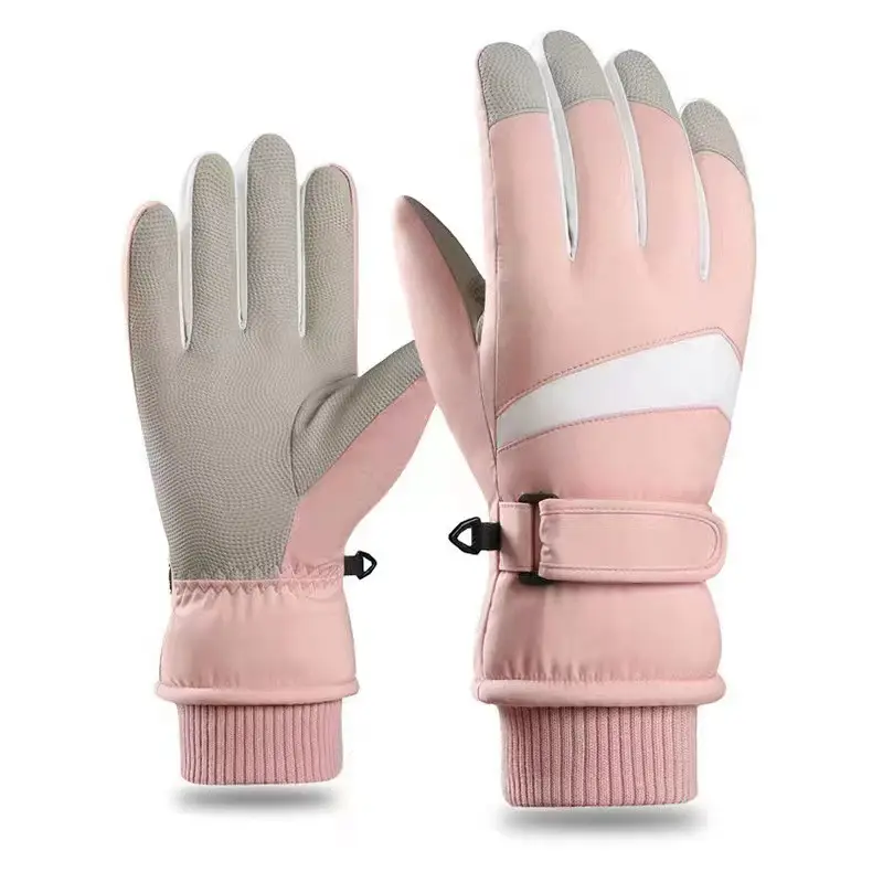 Winter Touch Screen Ski Gloves Black Velvet Thickened Anti-Slip - Image 3