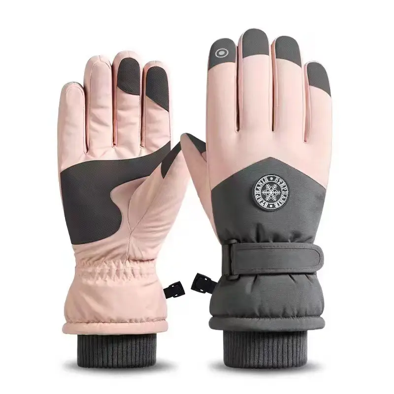 Winter Touch Screen Ski Gloves Black Velvet Thickened Anti-Slip - Image 7