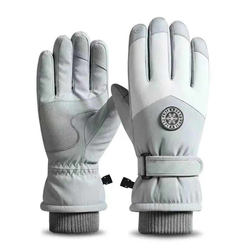 Winter Touch Screen Ski Gloves Black Velvet Thickened Anti-Slip - Image 8