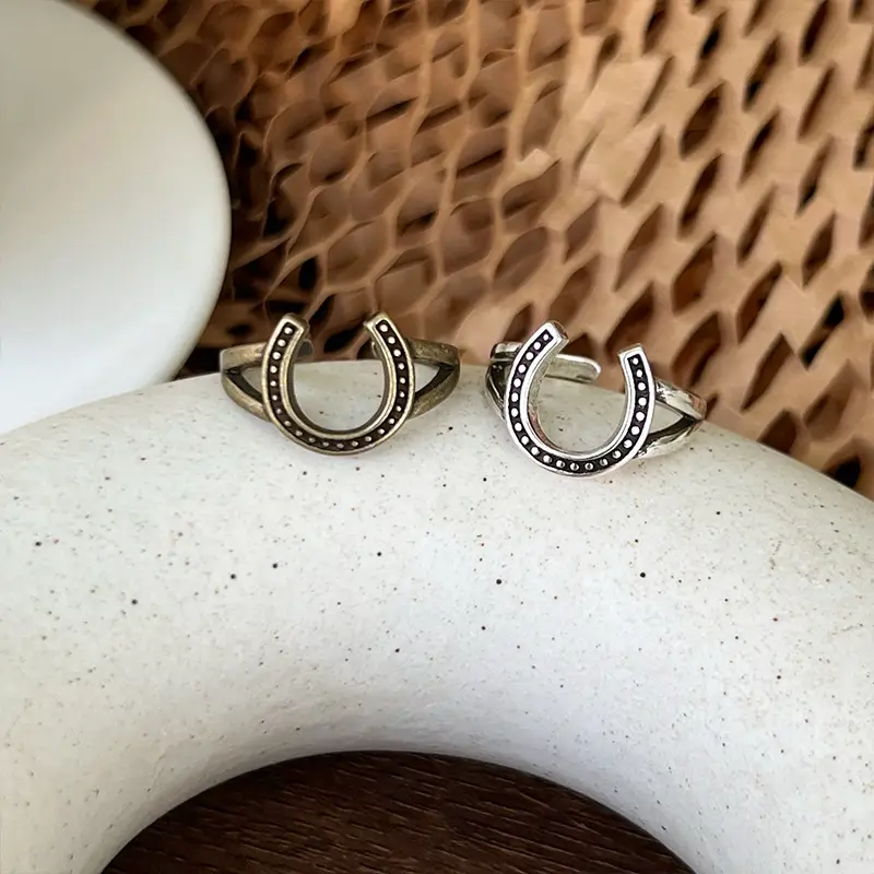 Lanzhi 925 Silver Ring Geometric Wave Point Retro Hip-Hop Jewelry — feature 10