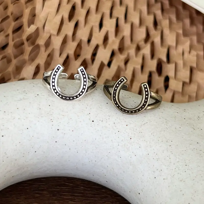 Lanzhi 925 Silver Ring Geometric Wave Point Retro Hip-Hop Jewelry — feature 11