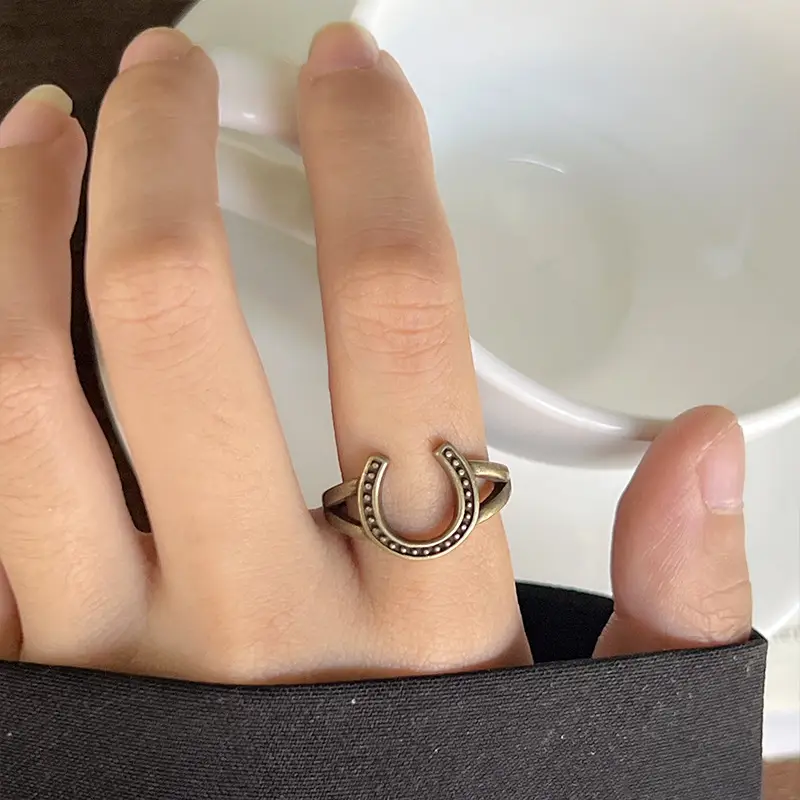 Lanzhi 925 Silver Ring Geometric Wave Point Retro Hip-Hop Jewelry — feature 20