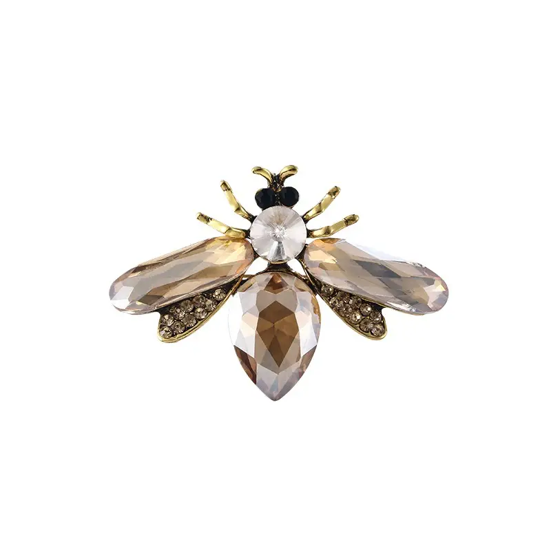 Bee Brooch with Diamond Accent Gold Black - Image 6
