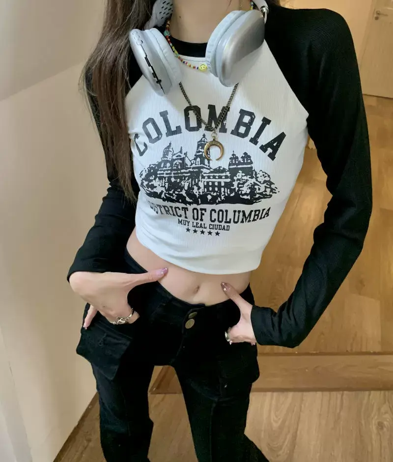 Women's Contrast Long Sleeve T-Shirt Autumn 2022 — feature 14