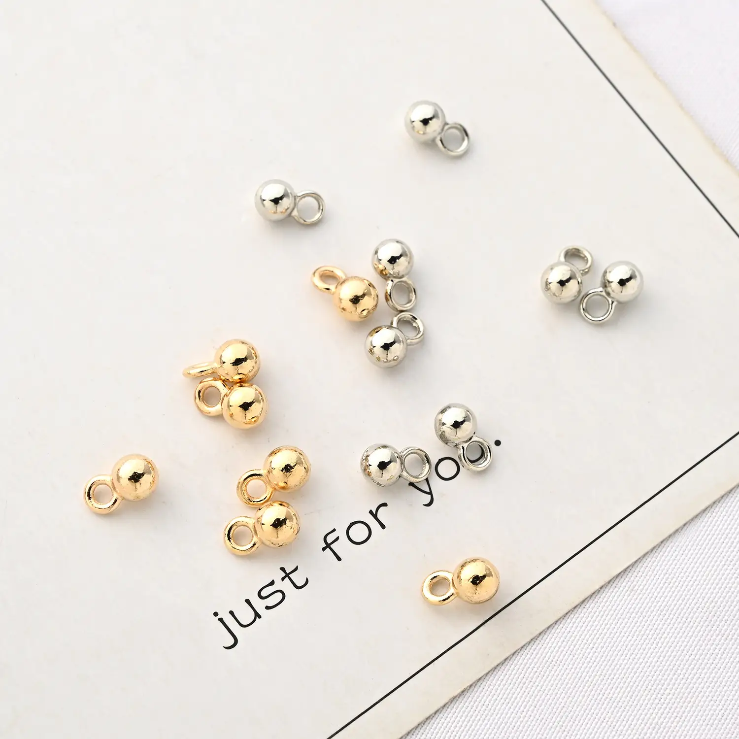 Alloy Mini Round Jewelry Balls for DIY Accessories - Image 7
