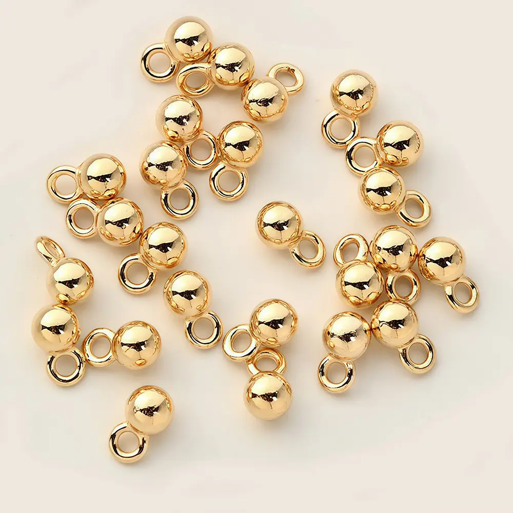 Alloy Mini Round Jewelry Balls for DIY Accessories - Image 2