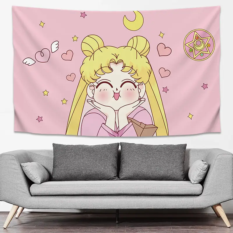 SpongeBob Cartoon Tapestry Wall Decor Yellow Live Background