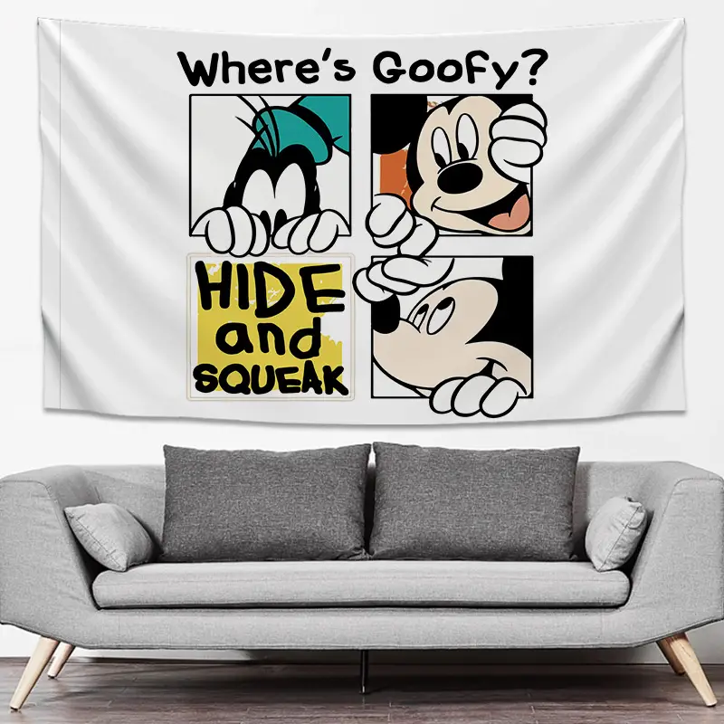 SpongeBob Cartoon Tapestry Wall Decor Yellow Live Background