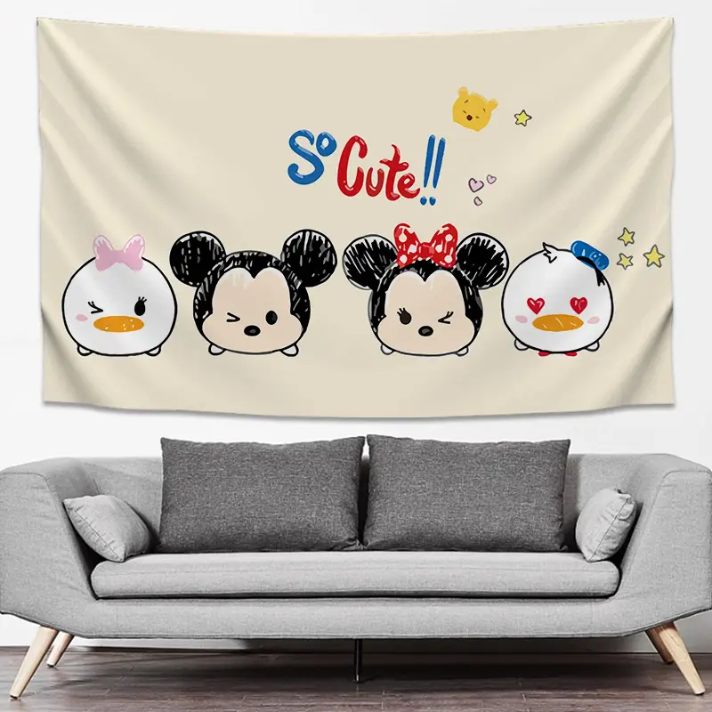 SpongeBob Cartoon Tapestry Wall Decor Yellow Live Background