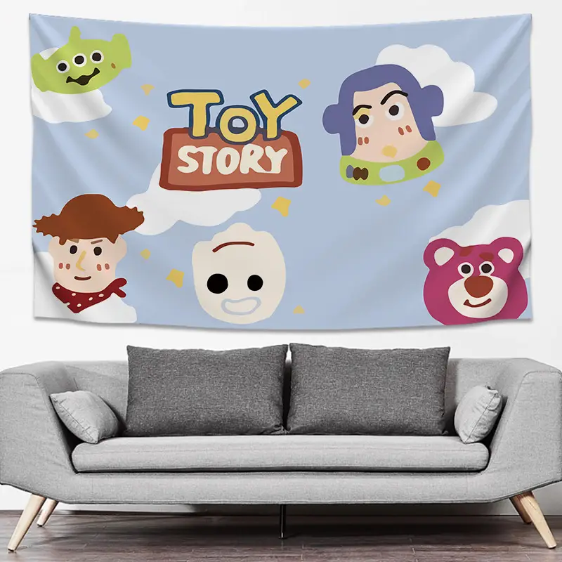 SpongeBob Cartoon Tapestry Wall Decor Yellow Live Background