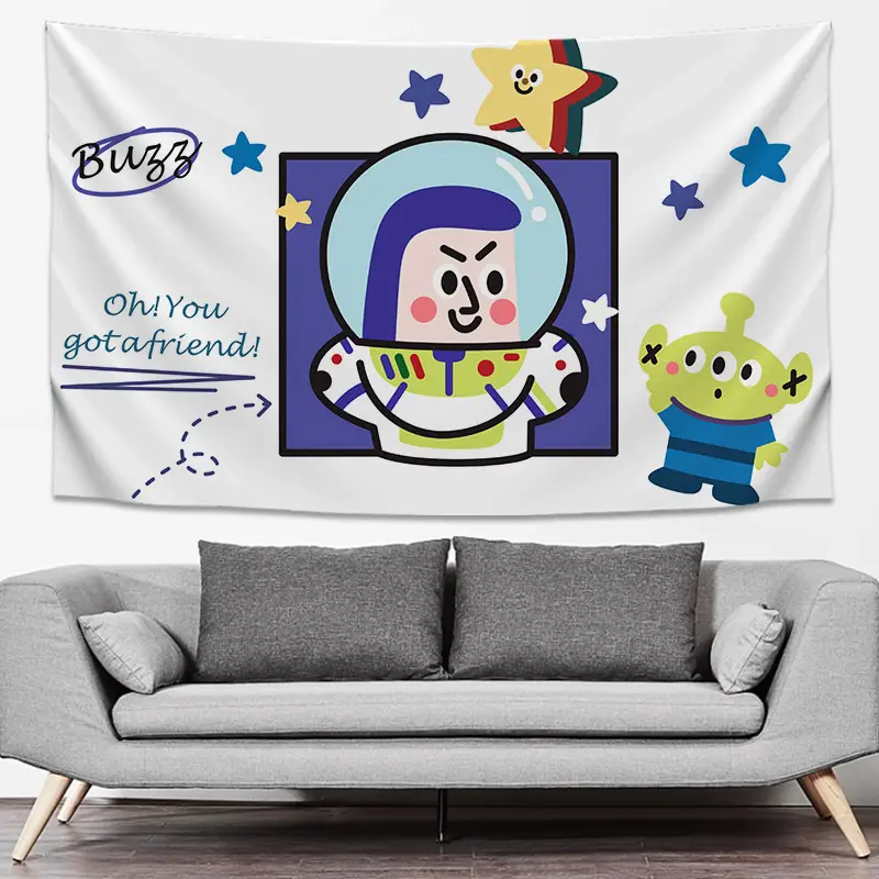 SpongeBob Cartoon Tapestry Wall Decor Yellow Live Background