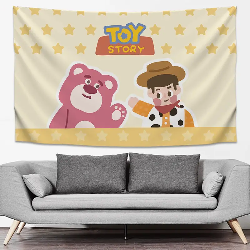 SpongeBob Cartoon Tapestry Wall Decor Yellow Live Background
