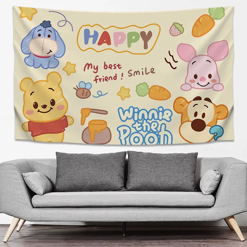 SpongeBob Cartoon Tapestry Wall Decor Yellow Live Background