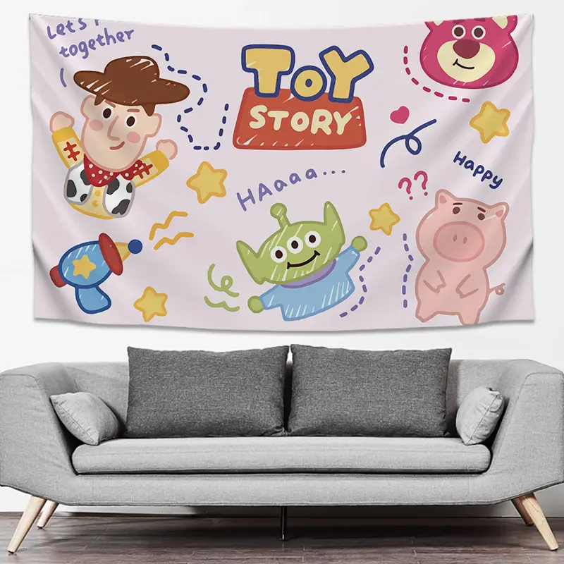 SpongeBob Cartoon Tapestry Wall Decor Yellow Live Background