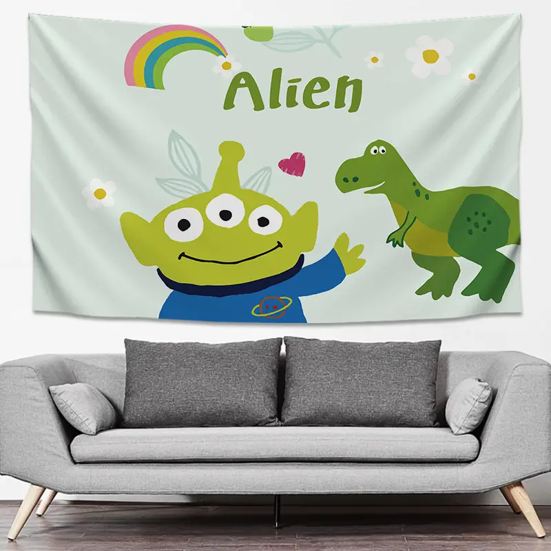SpongeBob Cartoon Tapestry Wall Decor Yellow Live Background