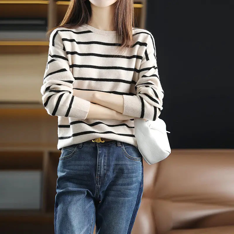 Women's Knitwear Striped Sweater Pullover 2025