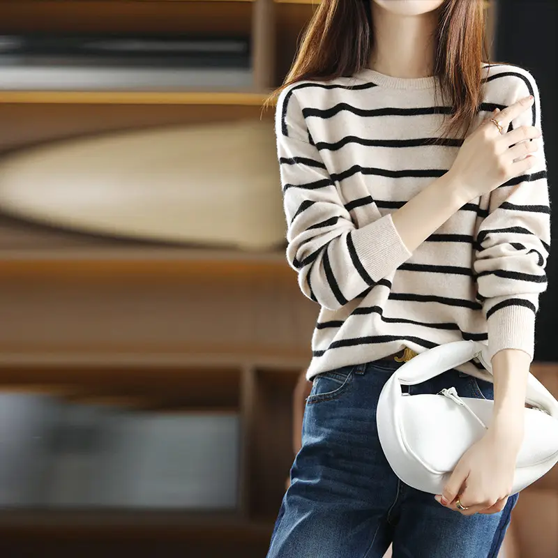 Women's Knitwear Striped Sweater Pullover 2025
