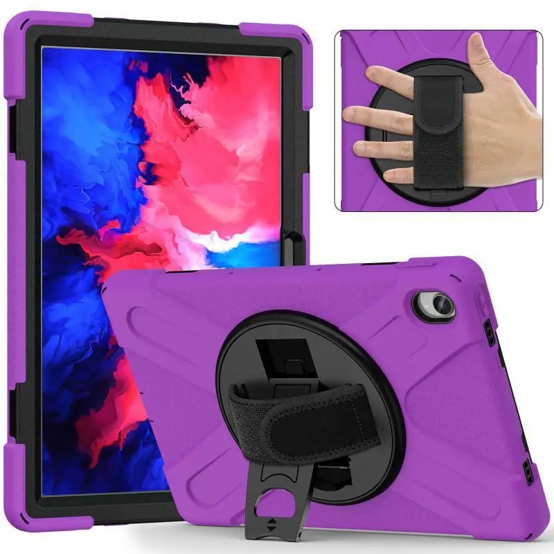 Orange Silicone Tablet Protection Cover with Grip Loop - Image 2