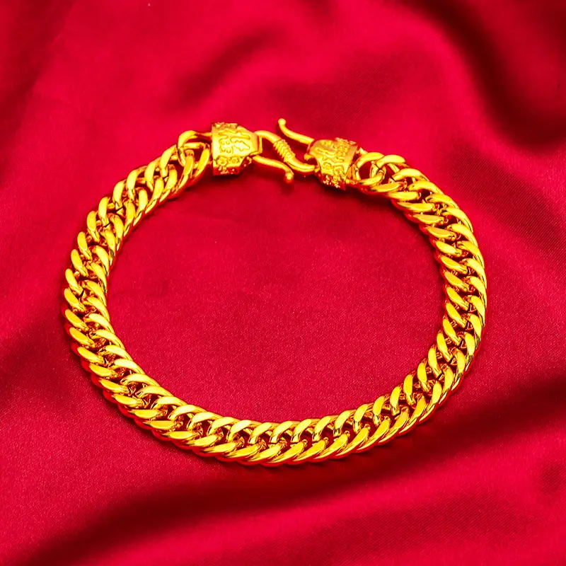 Gold Plated Boss Necklace for Men Wholesale Cross Border - Image 2