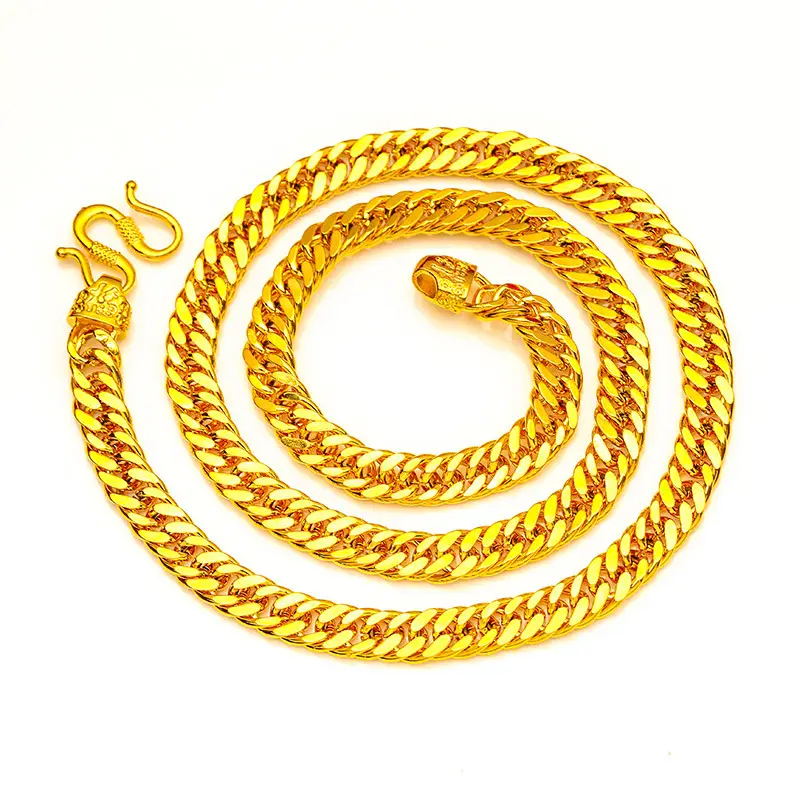 Gold Plated Boss Necklace for Men Wholesale Cross Border - Image 5