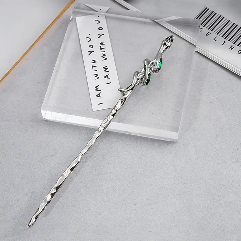National Trendy Butterfly Hairpin with Crescent Diamond Tassel — feature 19